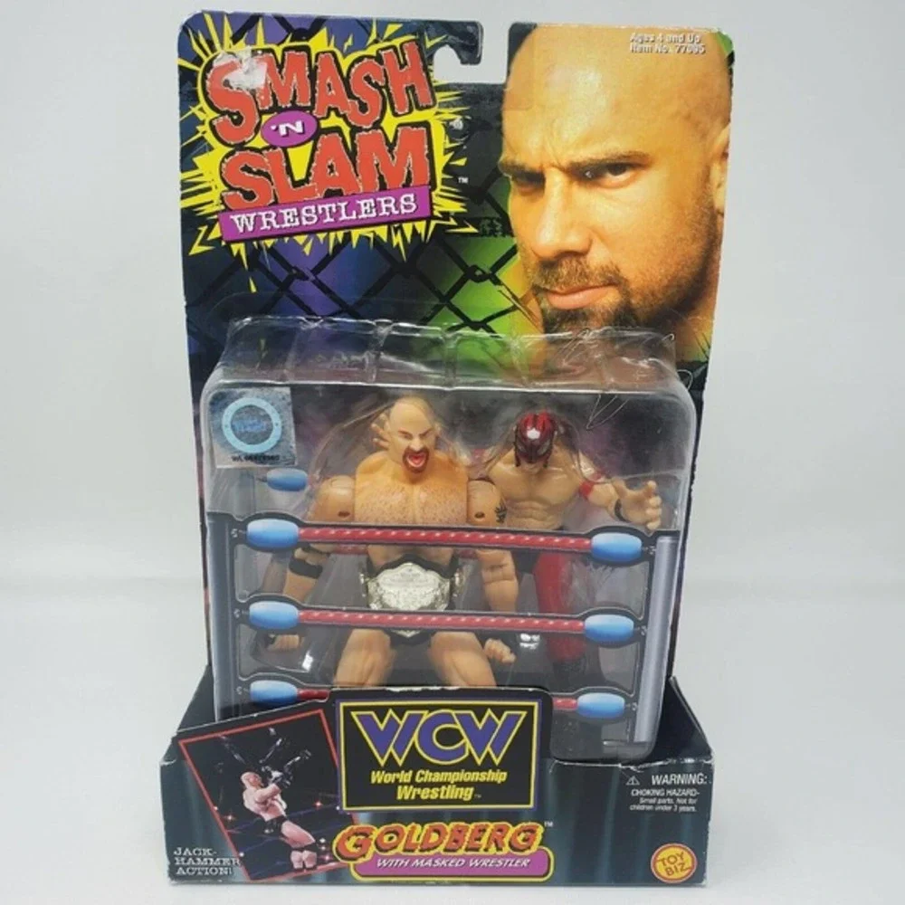 WCW Goldberg NEW Masked Wrestler‎ Action Figure Smash 'N Slam Wrestlers 1999 VTG